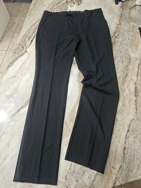 Kenneth Cole Reaction Tuxedo Pants Men’s 40 Black Unhemmed Satin Stripe NWT